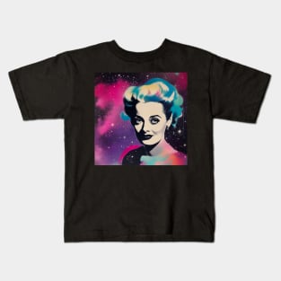 Vintage Retro Bette Davis in the Galaxy Kids T-Shirt